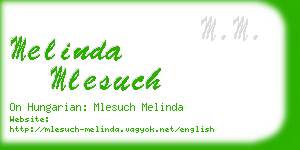 melinda mlesuch business card